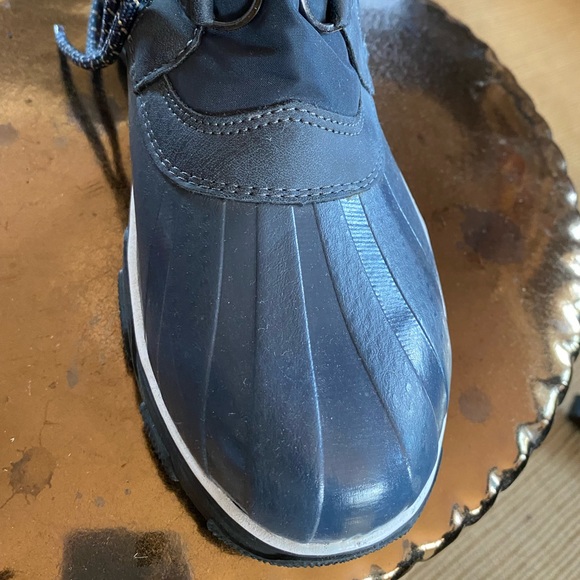 JBU Navy Blue lace-up rain boots - Picture 4 of 7